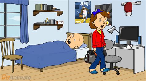 caillou fakes sick|goanimate caillou sick.